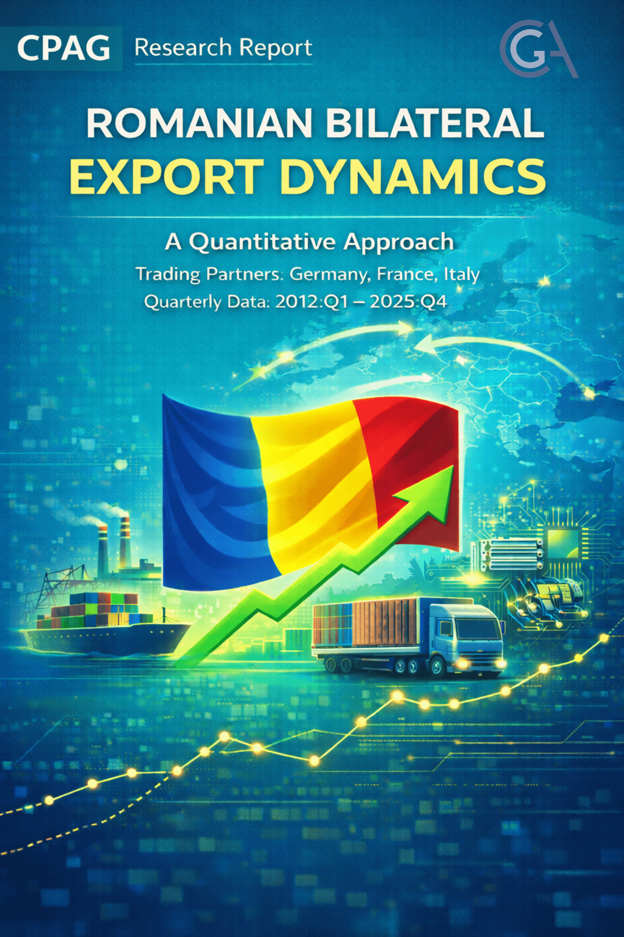 Romanian Bilateral Export Dynamics - Trading Partners: Germany, France, Italy